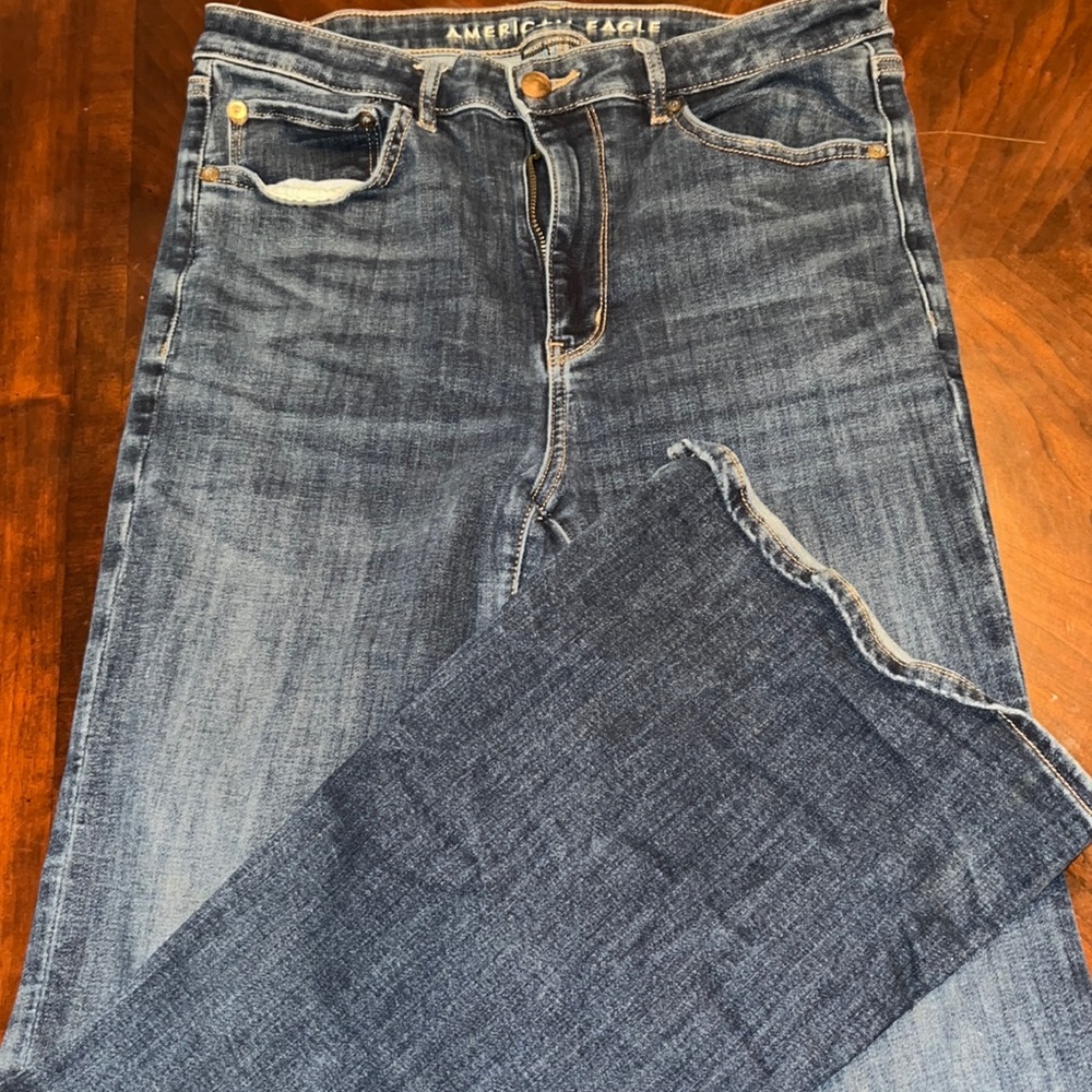 American Eagle high rise split seam flare size 12